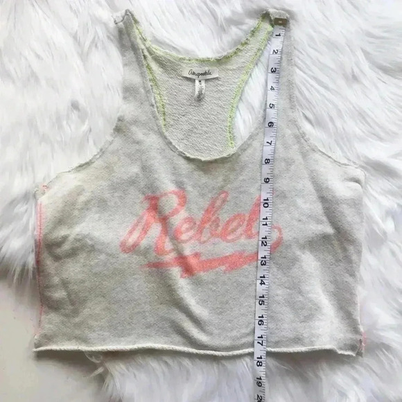 Aeropostale Rebel Distressed Cropped Tank Top - Picture 4 of 6